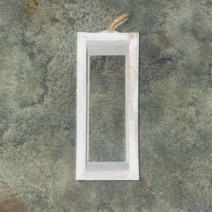 Handmade Lantern 4 3/4”Lx4 3/4”Wx11 1/4”H with rope handle